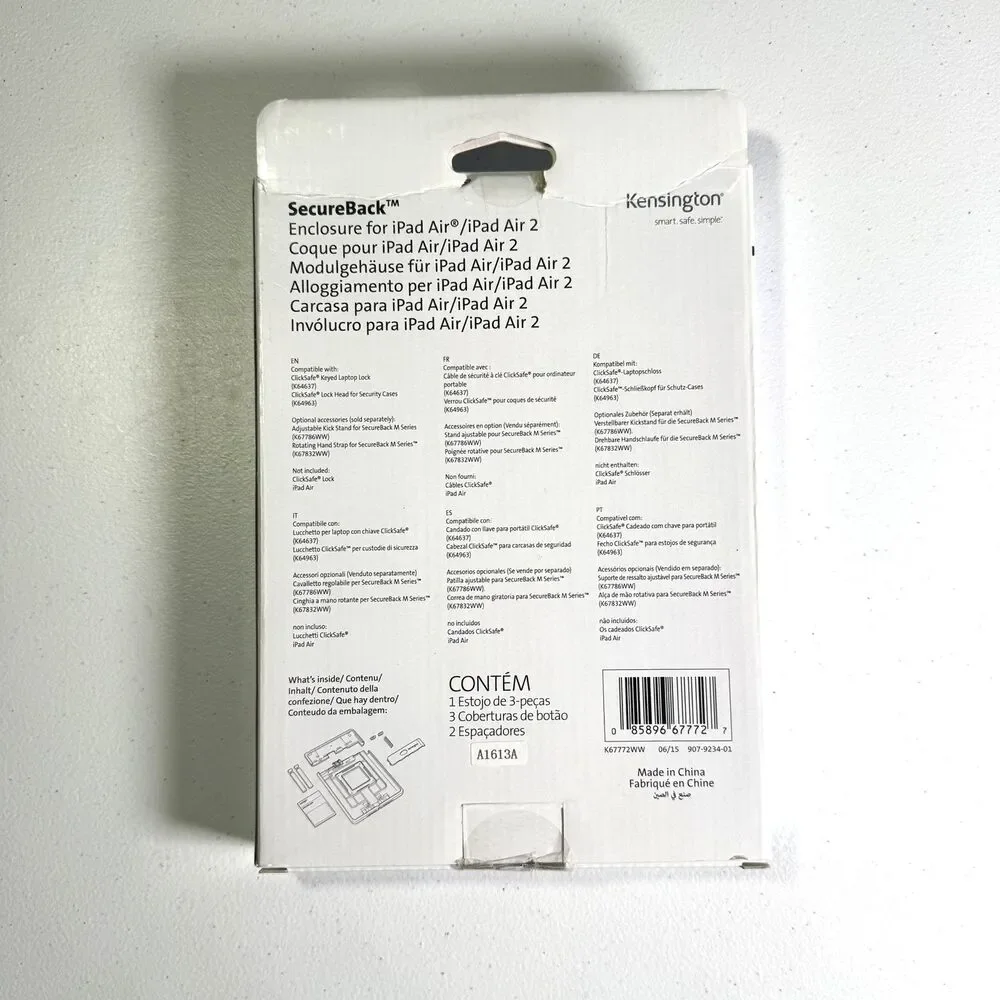 Kensington - SecureBack Enclosure for iPad Air & iPad Air 2 (K67772WW), Ret. $60